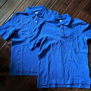 Royal blue polo shirts